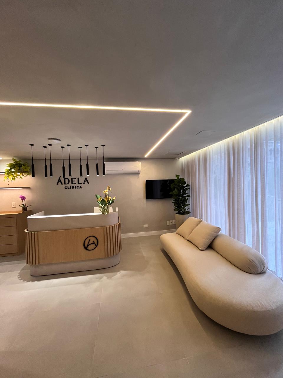 Sala de recepção e espera da clínica